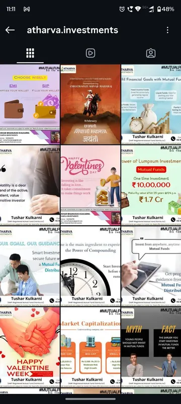 Atharva Investments Instagram feed managed by Digital Vishwa