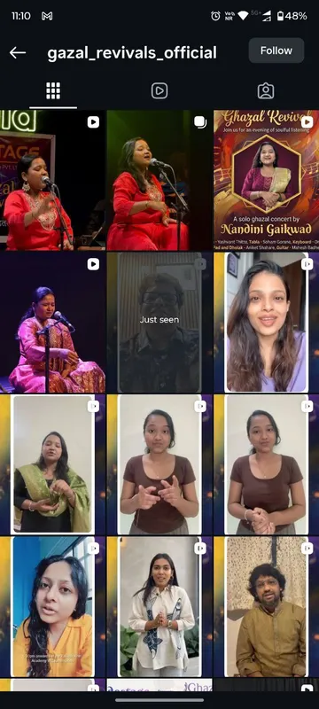 Gazal Revival Instagram feed managed by Digital Vishwa