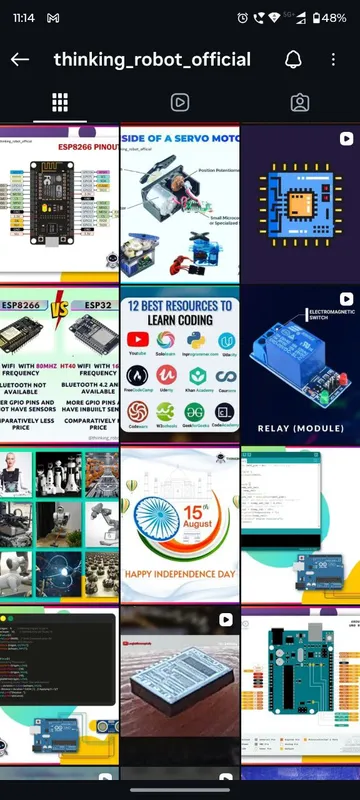 Thinking Robot Instagram feed managed by Digital Vishwa